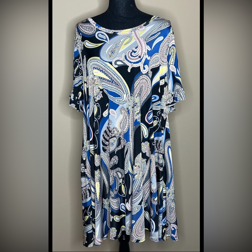 NEW 3XL Plus Size Paisley Tunic